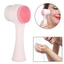 Escova de Limpeza Facial 2 em 1 Silicone Esponja Suave 3D