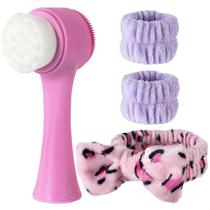 Escova de limpeza facial Beomeen 2 em 1 Silicone Roxo