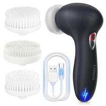 Escova de limpeza facial COSLUS Escova giratória elétrica 3 em 1 Escova de limpeza facial COSLUS Escova giratória elétrica 3 em 1