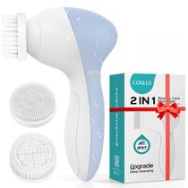 Escova de limpeza facial COSLUS FBS-D 2 em 1 de silicone