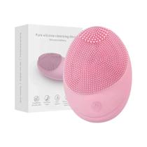 Escova De Limpeza Facial Sônica De Silicone À Prova D'água, Massageador Elétrico Para Limpeza