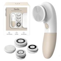 Escova de limpeza facial Vanity Planet Raedia com 4 cabeças de escova Escova de limpeza facial Vanity Planet Raedia com 4 cabeças de escova