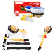 Escova de Limpeza Giratória Multifuncional Dispenser de Sabão Embutido com Dosador