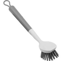 Escova de Limpeza Multiuso Ou Cerdas Macias e Cabo de Silicone com Raspador Flow Cinza