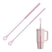 Escova de Limpeza para Canudos YOTIME Silicone 25cm 6mm+9mm Rosa Escova de Limpeza para Canudos YOTIME Silicone 25cm 6mm+9mm Rosa