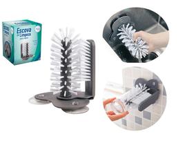 Escova de Limpeza para Copos Lava Taça Garrafas Ventosas Fixa Na Pia Prática e fácil Escova de Limpeza para Copos Lava Taça Garrafas Ventosas Fixa Na Pia Prática e fácil