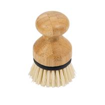 Escova de limpeza redonda com pega de bambu preto - oikos