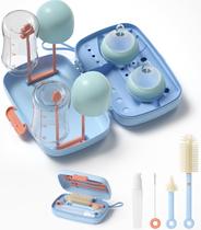 Escova de limpeza Suvast 7 em 1, kit de viagem com escorredor Escova de limpeza Suvast 7 em 1, kit de viagem com escorredor