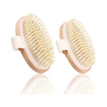 Escova De Massagem Corporal Esfoliante Para Pele Seca, Cerdas Naturais, Removedor De Pele Morta, SPA