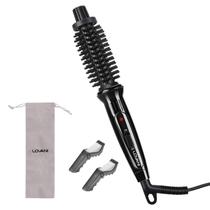 Escova de modelagem de cabelo LOVANI Mini Travel, cerâmica de 3/4 polegadas Escova de modelagem de cabelo LOVANI Mini Travel, cerâmica de 3/4 polegadas