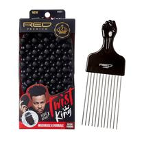 Escova de modelagem de cabelo vermelha da Kiss Twist King para cachos afro