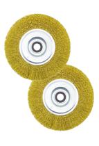 Escova de roda de arame de bancada OSFTBVT 6 15 cm de aço frisado grosso