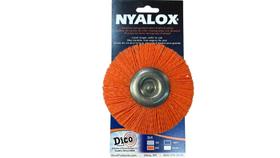 Escova de roda de arame Dico 7200048 Nyalox médio de 10 cm para madeira e metal