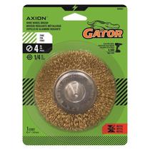 Escova de roda de arame Gator 4" revestida de aço fino