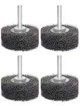 Escova de roda de arame OSFTBVT 5x2cm para broca de aço carbono, pacote com 4 unidades