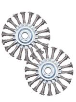 Escova de roda de arame OSFTBVT com nós de 4,5 polegadas para rebarbadora Escova de roda de arame OSFTBVT com nós de 4,5 polegadas para rebarbadora