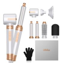 Escova de secador de cabelo UKLISS 7 em 1 110000 RPM com difusor em ouro branco Escova de secador de cabelo UKLISS 7 em 1 110000 RPM com difusor em ouro branco
