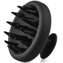 Escova de shampoo massageador de couro cabeludo BEAUTLOHAS. Silicone preto