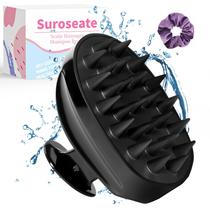 Escova de shampoo Scalp Massager Suroseate para crescimento de cabelo preta