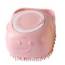 Escova de Silicone de banho macia Com Recipiente p/ Sabonete