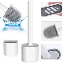 Escova De Silicone Vaso Sanitário Limpeza Banheiro Privada
