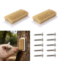 Escova de tosa para pets TTFdacai 2 em 1 com autolimpeza e brinquedo