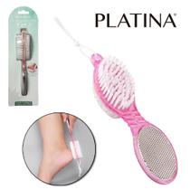 Escova De Unha 4 Em 1 Com Pedra Pomes + Lixa E Ralador 16,5