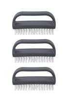 Escova de unhas Superio Stiff com alça, pacote com 3 unidades para dedos e unhas Escova de unhas Superio Stiff com alça, pacote com 3 unidades para dedos e unhas