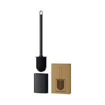 Escova De Vaso Sanitário Com Base De Aço Inoxidável Grosso, Cabeça De Silicone Macio E Cabo