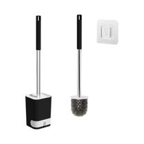 Escova De Vaso Sanitário Com Cabo Longo, Plástica, Montada Na Parede Com Base De Drenagem, Escova De Vaso Sanitário Com Cabo Longo, Plástica, Montada Na Parede Com Base De Drenagem,