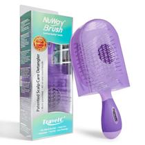 Escova de viagem ventilada segura para secador de cabelo NuWay U.S. Patenteada Purple