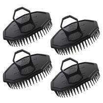 Escova de xampu para massagem no couro cabeludo Segbeauty Black, conjunto de 4