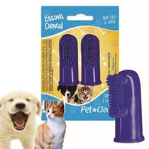 Escova Dedeira Silicone Pet Cachorros Gatos Pet Clean Oferta