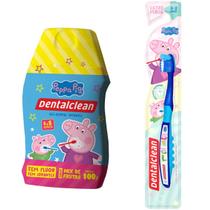 Escova Dental Baby Peppa Pig Azul + Gel Dental Sem Flúor Dentalclean Escova Dental Baby Peppa Pig Azul + Gel Dental Sem Flúor Dentalclean