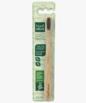 Escova dental boni natural vegana cabo de bambu e cerdas de carvão