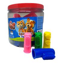 Escova Dental Cães E Gatos Dedeira Pote 30 Unidades Petshop