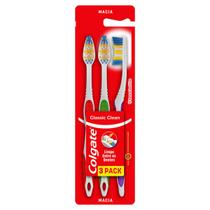 Escova Dental Classic Clean Colgate Cerdas Macias V 3 Unidades Escova Dental Classic Clean Colgate Cerdas Macias V 3 Unidades