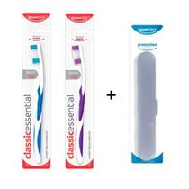 Escova Dental Classic Power Macia Powerdent kit c/2 estojo 1011/1113 Escova Dental Classic Power Macia Powerdent kit c/2 estojo 1011/1113