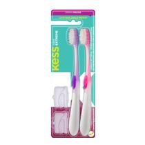 Escova Dental Clear Extreme Kess Belliz Rosa e Roxo C/2 - BELLIZ COMPANY