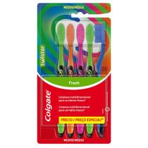 Escova Dental Colgate Colors Pack Família Média com 5 Unidades