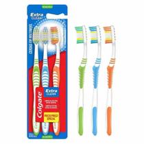 Escova Dental Colgate Extra Clean com 3 Unidades