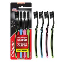 Escova Dental Colgate Slim Soft Black 4 unidades Escova Dental Colgate Slim Soft Black 4 unidades