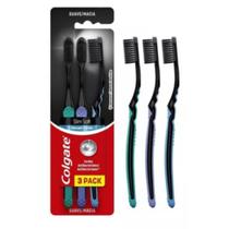 Escova Dental Colgate Slim Soft Black Kit Com 3 Unidades