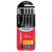 Escova Dental Colgate Slim Soft Black Macia Cores Sortidas 4 Unidades Escova Dental Colgate Slim Soft Black Macia Cores Sortidas 4 Unidades