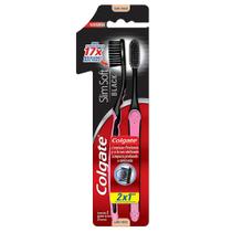 Escova Dental Colgate Slim Soft Black Macia Cores Sortidas Leve 2 Pague 1