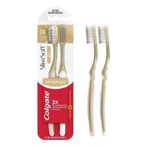 Escova Dental Colgate Slim Soft Gold Macia Com 2 Un. Escova Dental Colgate Slim Soft Gold Macia Com 2 Un.