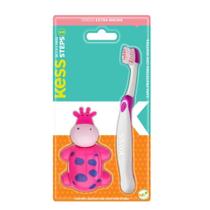 Escova Dental Com Capa Protetora Kess Belliz Rosa Cod.2037 Escova Dental Com Capa Protetora Kess Belliz Rosa Cod.2037