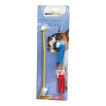 Escova Dental Com Dedeira E Massageador Gengiva Para Cães E Gatos Kit