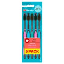 Escova Dental Condor Classic Flex Macia Cores Sortidas 5 Unidades Escova Dental Condor Classic Flex Macia Cores Sortidas 5 Unidades