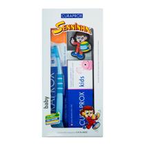 Escova Dental Curaprox Baby Cores Sortidas + Creme Dental Kids e 1 Chaveirinho Baby Senninha Escova Dental Curaprox Baby Cores Sortidas + Creme Dental Kids e 1 Chaveirinho Baby Senninha